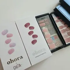 ohora 101枚 ジェルネイルシール まとめ売り ピンクベージュ・赤系