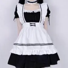 メイド服 6点セット ロリータ 仮装 イベント コスプレ クラシック わ4
