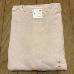 ユニクロ ソフトフリースニットフリースT 150 ピンク