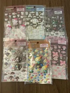 サンリオ　オーロラ立体シール　全種類　セット