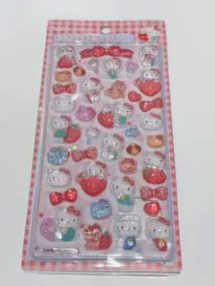 〖ハローキティ〗立体 3Dシール赤