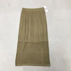 新品❤️ GU ニットスカート　メッシュ　ベージュ　XLサイズ　レディース
