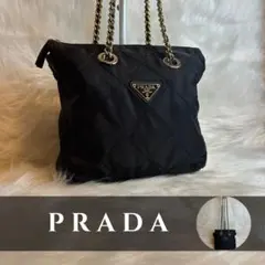 PRADA キルティング チェーンショルダーバッグ ブラックのサムネイル