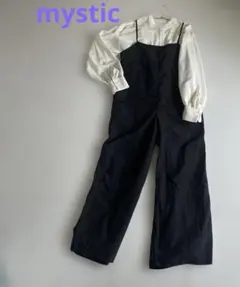mystic サロペット　黒