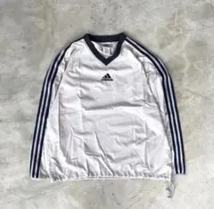 adidas 90s センターロゴ ラグラン ナイロン プルオーバージャ