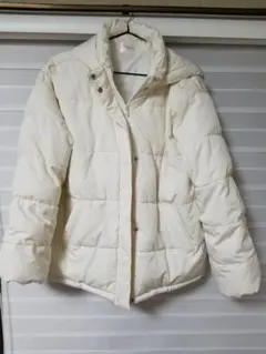 C-O-L-Z-A フード付きファイバーダウンホワイトブルゾン