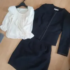 美品☆黒スーツ、トップスセット☆プライベートレーベル、ロペピクニック