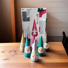 古玩 新潟県郷土玩具 三角だるま 山口人形（水原人形）越後だるま小寸 ×6セット