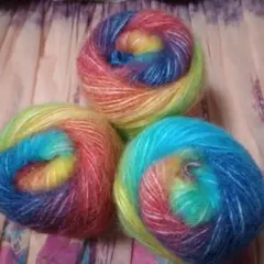 ウール毛糸グラデーションカラー3点