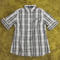 FRED PERRY タータンチェック BD 半袖シャツ ホワイト系のサムネイル