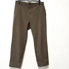 グローバルワーク メンズ スラックス カジュアル チェック 秋 ブラウン XL