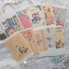 処分　レトロベビーポストカード　セット　ハンドメイド