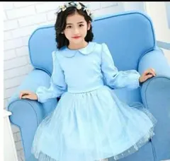 新品未使用　キッズ　ドレス　水色　140サイズ　入学式　発表会