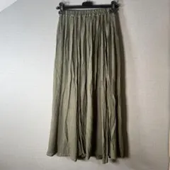 【OLIVE des OLIVE】ギャザーロングスカート(M)オリーブカーキ美品のサムネイル