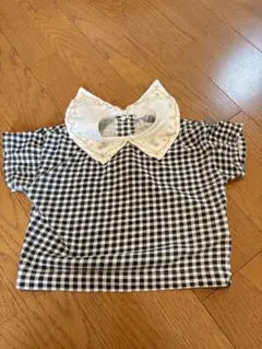 バースデイ cottoli ギンガムチェック 90 襟付き