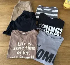 【150cm】Tシャツ、ロンT、ショートパンツ　６点セット