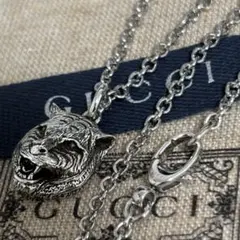 GUCCI 新品同様品　アンガーフォレスト　キャットヘッドネックレス　極美品