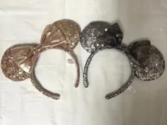 ミニー耳カチューシャ ゴールド シルバー 2色セット