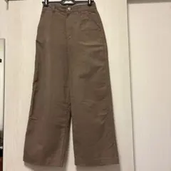 human woman ストレッチエアリードットコード　セミワイドパンツ