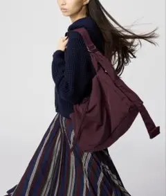 新品タグ付＊UNIQLO/ユニクロ＊ソフトパフィーショルダーバッグ/ワインカラー