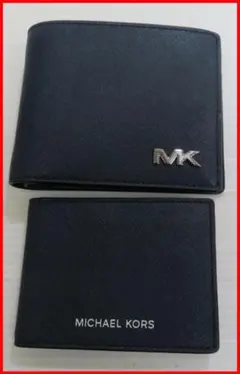 MICHAEL KORS ネイビー 二つ折り財布カードケース2点mマ-714