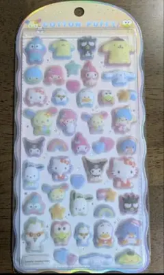 サンリオキャラクター コットンパフィーシール はぴだんぶい