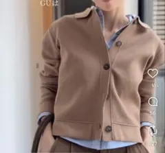 【試着のみ】ミラノリブポロカーディガンNTQ+E