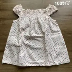 100サイズ トップス 小花柄　女の子 チュニック ユニクロ　キッズ　夏服のサムネイル
