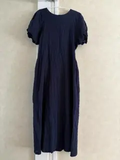 UNIQLO コラボ商品　ネイビー 半袖ロングワンピース