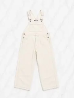 オーバーオール サロペット アイボリー M コットン 古着 ユニセックス