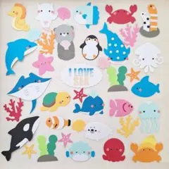 海の生き物　NO.18　水族館セット　クラフトパンチ　880円