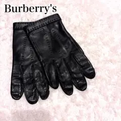 Burberry's バーバリーズ　美品✨羊革手袋 ラムレザー　ブラック