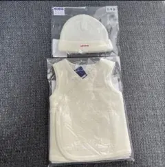 【新品未使用・袋付】ミキハウス 帽子　ノースリーブベスト　出産祝い