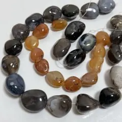 xk523/SALE！天然石◇アゲート　1連と15粒