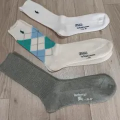 Polo & Burberry's　メンズソックス　3足セット