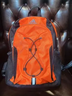 美品　adidas メッシュリュック オレンジ/ブラック