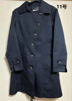 【美品】ぜラール　ネイビー トレンチコート11号