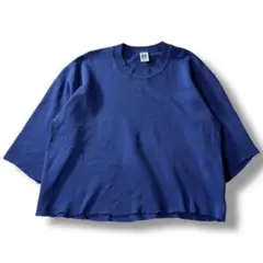 90s USA製 ラッセル カットオフ L スウェット ヴィンテージ ブルー 青