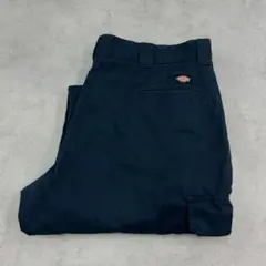 ディッキーズ　ワークパンツ　カーゴパンツ　ボトムス　古着　ネイビー　W41
