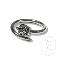 釘リング シルバー925 クラウン シルバー 銀 王冠 ネイルリング クギ 指輪