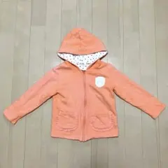 mia mail フード付きオレンジパーカー 100cm