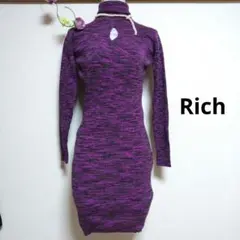 Rich タートルネック　ニットワンピース
