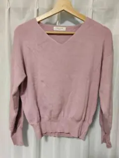 OFUON くすみピンク ドルマンスリーブニット サイズ38