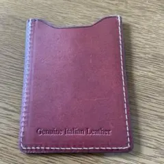 本革赤パスケース