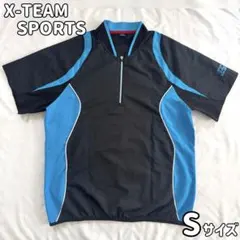X-TEAM SPORTS 半袖スポーツウェア Sサイズ ブラック/ブルー