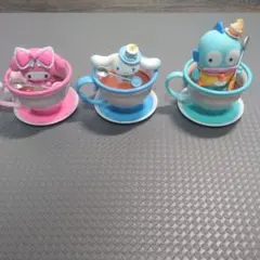 サンリオ ティーカップ精霊シリーズ　ハンギョドン　マイメロディ　シナモロール