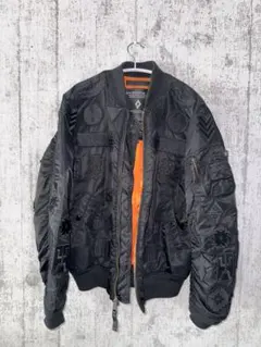 MARCELO BURLON ALPHA ワッペン ボンバージャケット MARCELO BURLON×ALPHA ボンバージャケット ブラック サイズ XS