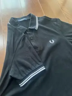 【美品】FRED PERRY ポロシャツ L ブラック/ホワイト