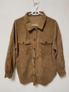 ブラウン コーデュロイ シャツジャケット　Fサイズ
