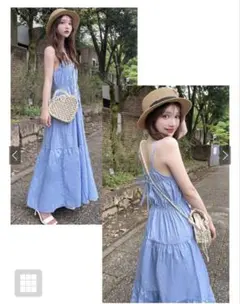 GRL フリージア バックリボンティアードキャミワンピース［tu 1267］